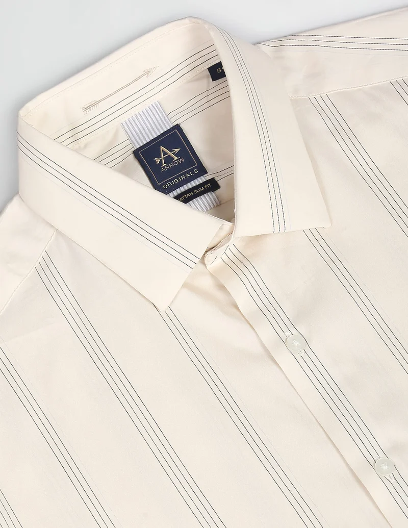 Arrow  Cutaway Collar Vertical Stripe Shirt for Men | Best Price UAE