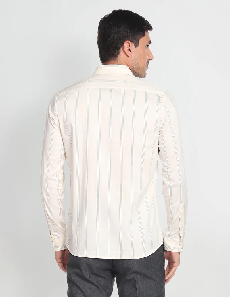 Arrow  Cutaway Collar Vertical Stripe Shirt for Men | Best Price UAE