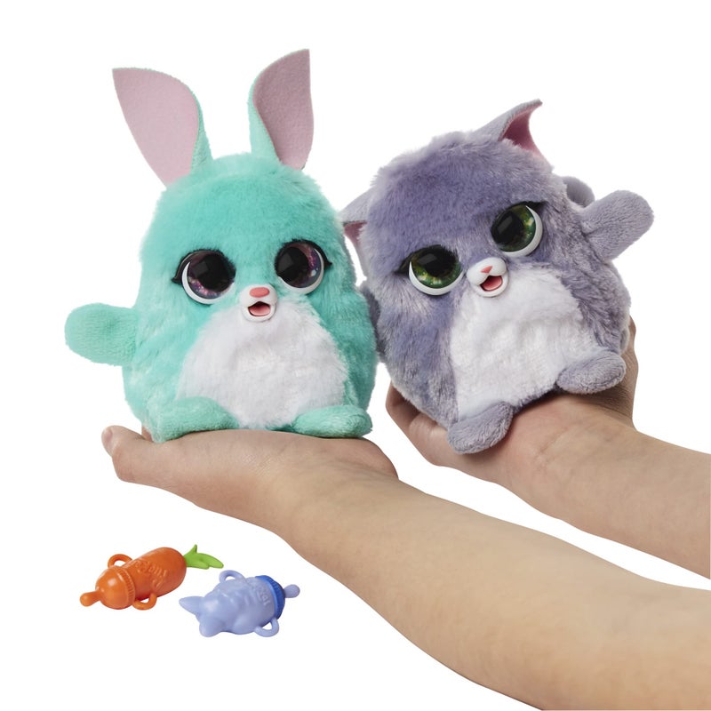 FurReal Fuzzalots Kitty and Bunny Color Change Interactive Feeding Toy, Lights and Sounds, Ages 4 and Up - Image 5