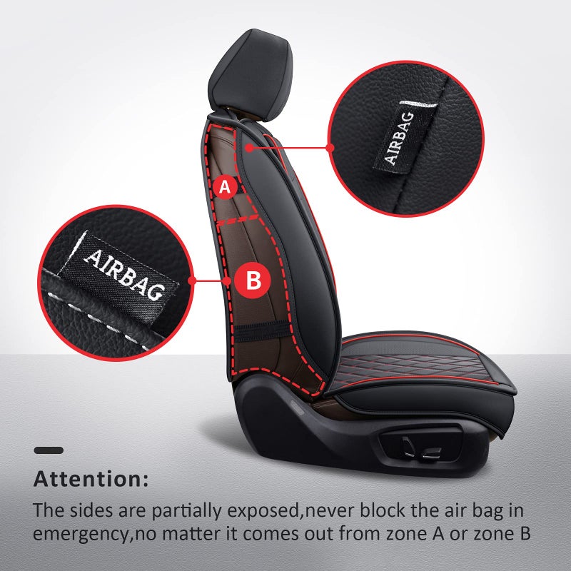 MIROZO Seat Covers for Car,Waterproof Seat Cover Full Set Vehicle Cushion Cover Automotive Seat Protector Breathable Universal Fit for Most Sedan, Truck and SUV for Tacoma Rogue CX5 Chevy - Image 2