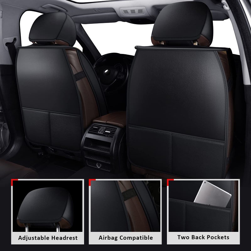 MIROZO Seat Covers for Car,Waterproof Seat Cover Full Set Vehicle Cushion Cover Automotive Seat Protector Breathable Universal Fit for Most Sedan, Truck and SUV for Tacoma Rogue CX5 Chevy - Image 3