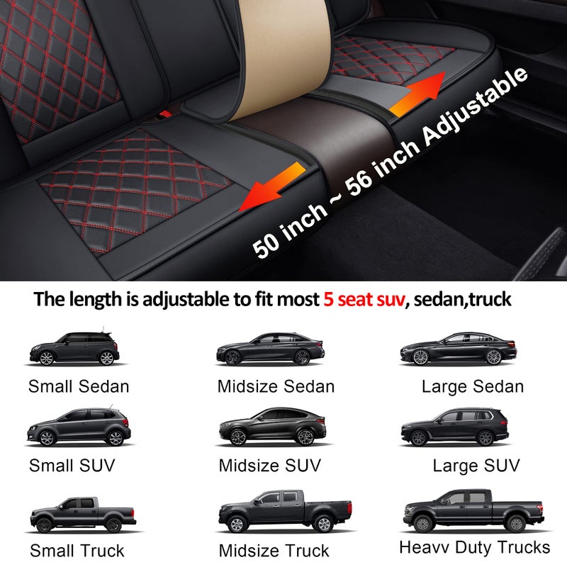 MIROZO Seat Covers for Car,Waterproof Seat Cover Full Set Vehicle Cushion Cover Automotive Seat Protector Breathable Universal Fit for Most Sedan, Truck and SUV for Tacoma Rogue CX5 Chevy - Image 5