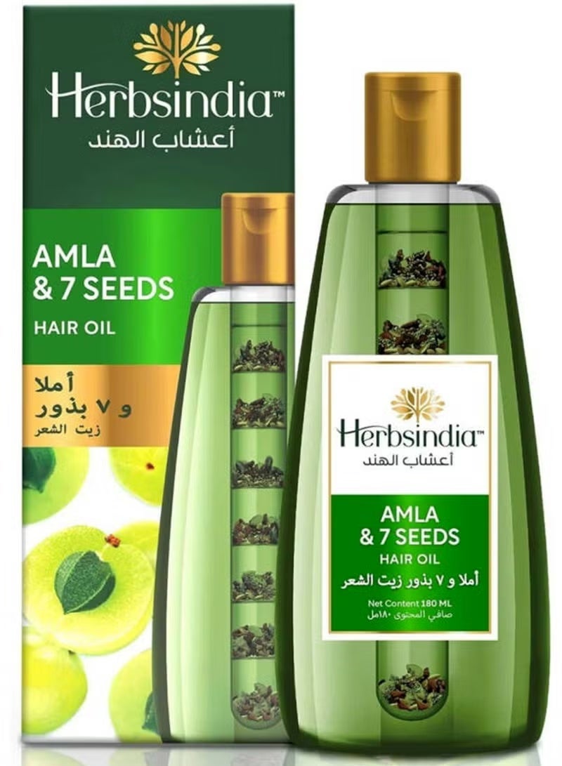 Herbsindia  Amla & 7Seeds Hair Oil 180Ml - Image 1