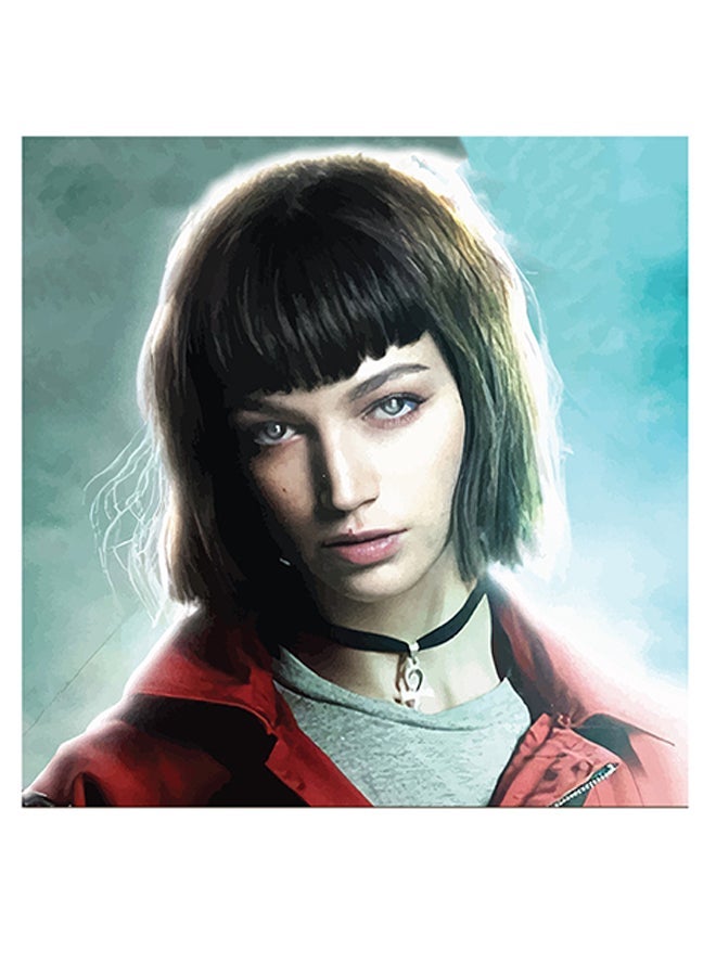 RYN Money Heist Tokyo Printed Wall Art Blue/Red/Grey 30x30cm - Image 2