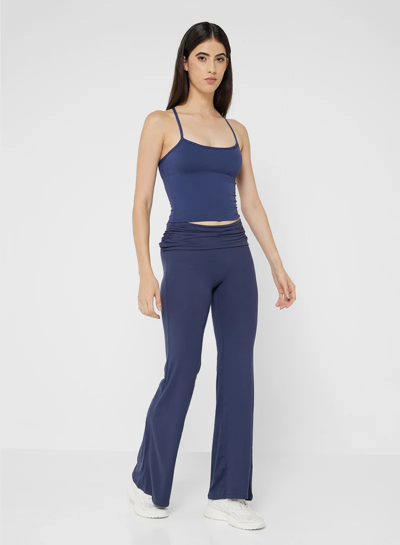 فورورد Foldover Waist Seamless Flared Leggings