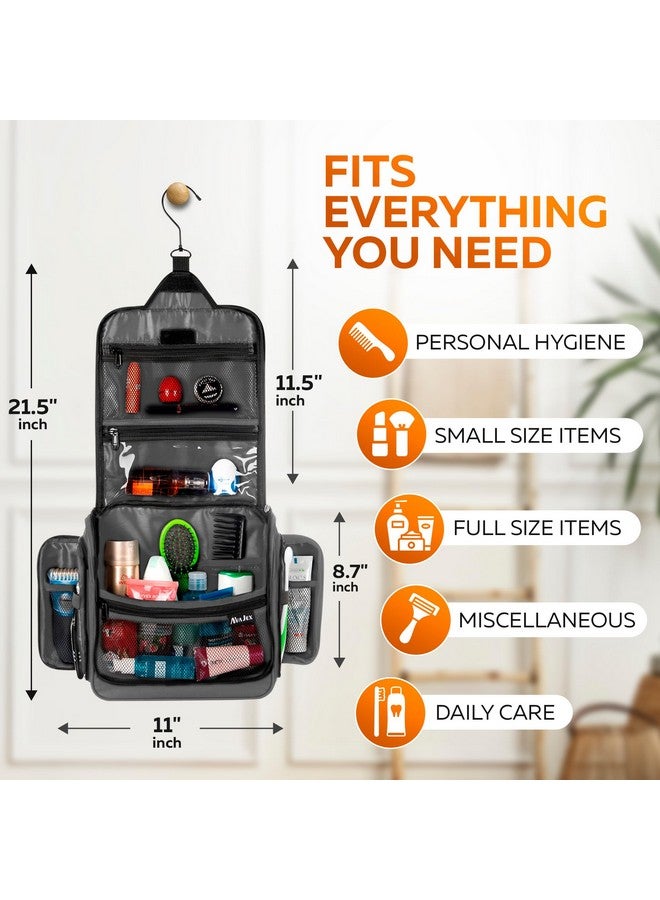 AvaJex Travel Toiletry Bag For Men And Women Large Hanging Toiletry Organizer Waterproof Hygiene Bag With Metal Xxl Swivel Hook, With Ykk Zippers And 19 Compartments For Toiletries, Makeup, Cosmetics - Image 4