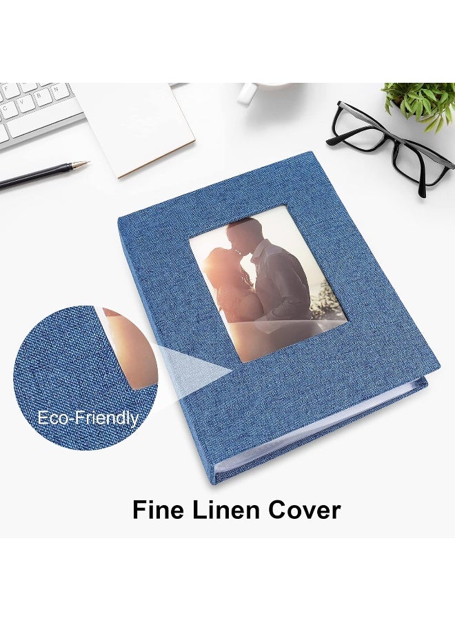 Vienrose Small Photo Album 4x6 Photos, 2 Pack Linen Cover Mini Photo Book - Image 2