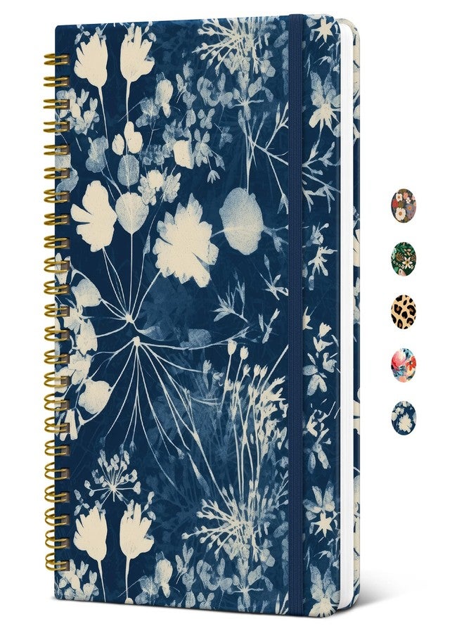 Taja Lined Spiral Journal Notebook for Women, A5 Cute College Ruled Hardcover Notebook for Work & Note Taking, Pretty Journal for Writing, 140 Pages, Rustic Bloom - Image 1