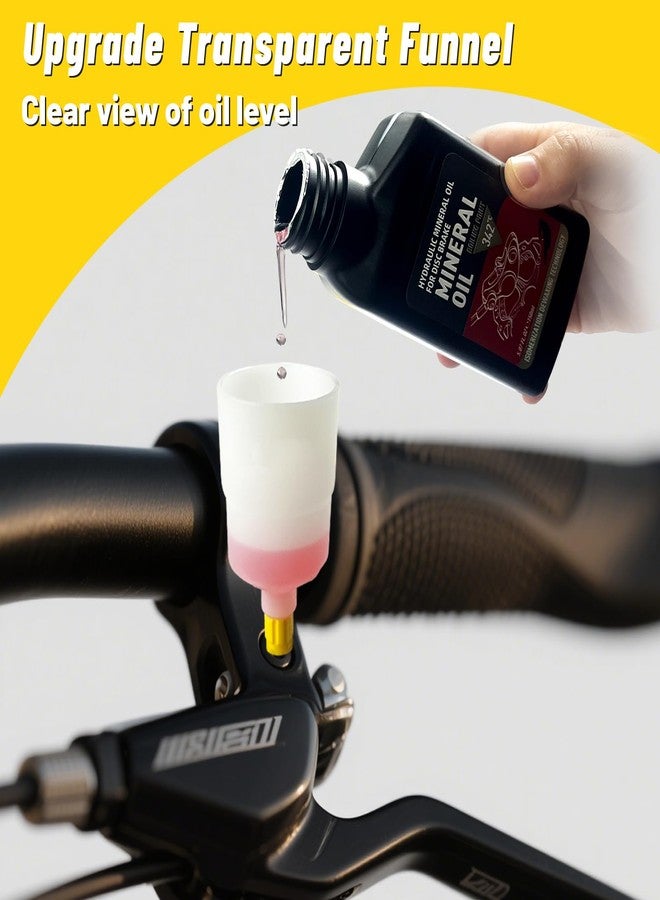 BIBOKLTIY طقم تنظيف فرامل BIBOKLTIY، طقم تنظيف فرامل هيدروليكية للدراجات الهوائية يتضمن 150 مل من الزيت المعدني لفرامل قرصية هيدروليكية من Shimano وTEKTRO وTRP - Image 3