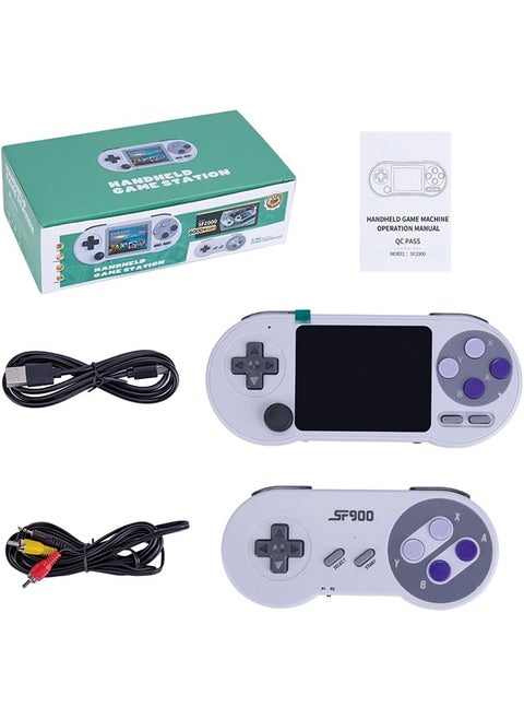 SF2000 Handheld Game Console, 3-inch IPS HD Screen Portable Handheld Nostalgic Arcade Retro Game Machine, 1500mAh Battery, Built-in 6000Games, Support 7 Emulators
