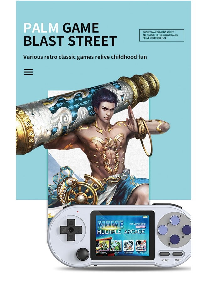 SF2000 Handheld Game Console, 3-inch IPS HD Screen Portable Handheld Nostalgic Arcade Retro Game Machine, 1500mAh Battery, Built-in 6000Games, Support 7 Emulators