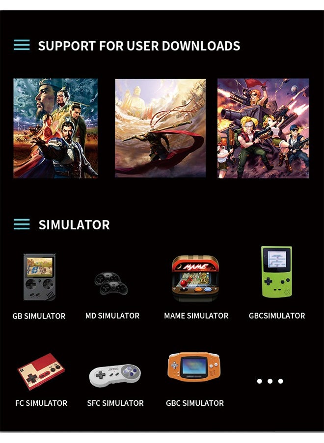 SF2000 Handheld Game Console, 3-inch IPS HD Screen Portable Handheld Nostalgic Arcade Retro Game Machine, 1500mAh Battery, Built-in 6000Games, Support 7 Emulators
