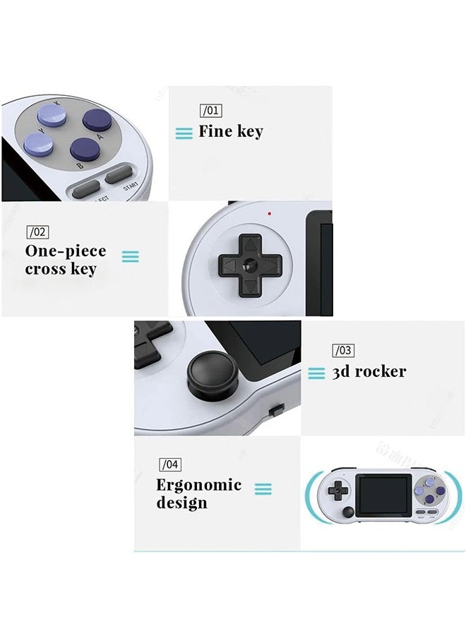 SF2000 Handheld Game Console, 3-inch IPS HD Screen Portable Handheld Nostalgic Arcade Retro Game Machine, 1500mAh Battery, Built-in 6000Games, Support 7 Emulators