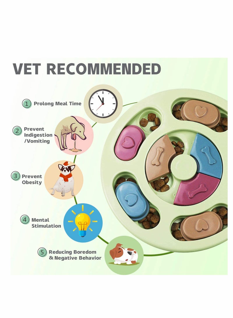 SYOSI ألعاب ألغاز للكلاب - ألعاب تفاعلية للجراء والكلاب والقطط مع موزع مكافآت لتدريب الحيوانات الأليفة وتصميم ملون يساعد في الهضم - Image 2