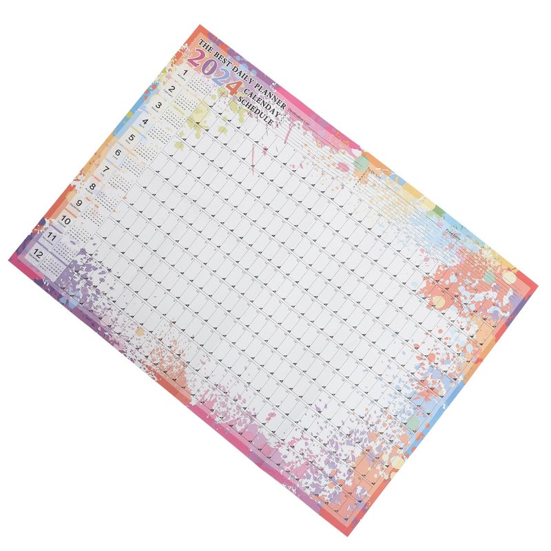 2024 Vintage American Style Wall Calendar Planner With Monthly View For Home Office - Image 2