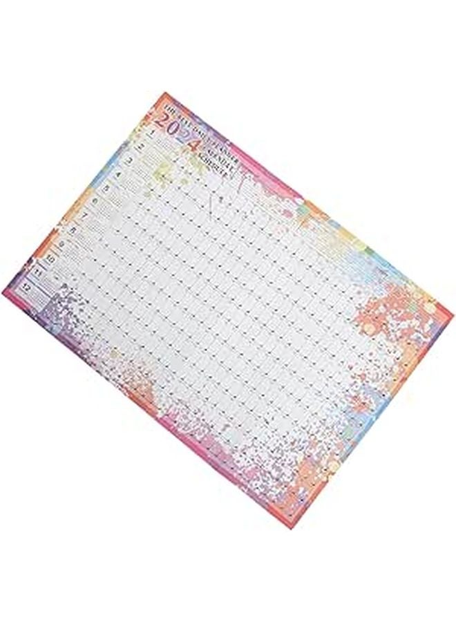 2024 Vintage American Style Wall Calendar Planner With Monthly View For Home Office - Image 1