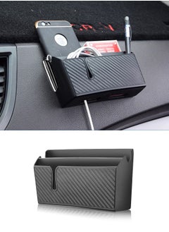 Excefore Car Seat Gap Storage Box, Multifunctional Center Console Organizer with Mobile Phone Holder and Glasses Storage (Black)  - Image 1