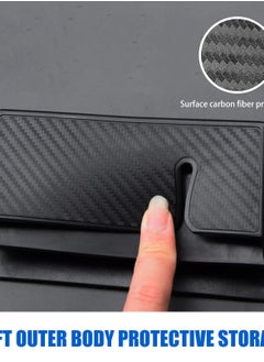 Excefore Car Seat Gap Storage Box, Multifunctional Center Console Organizer with Mobile Phone Holder and Glasses Storage (Black)  - Image 5