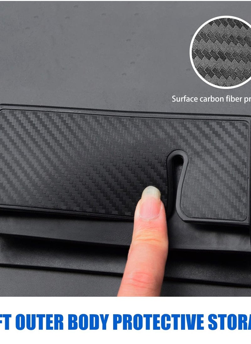 Excefore - Car Seat Gap Storage Box, Multifunctional Center Console Organizer with Mobile Phone Holder and Glasses Storage (Black) - Image 1