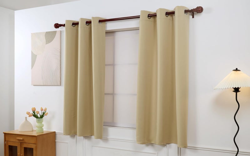 INLINAS Blackout Curtains for Bedroom  Thermal Insulated  Noise Reduction  Energy Saving Set of 2 Panels  Off White  52W x 63L Inch - Image 3