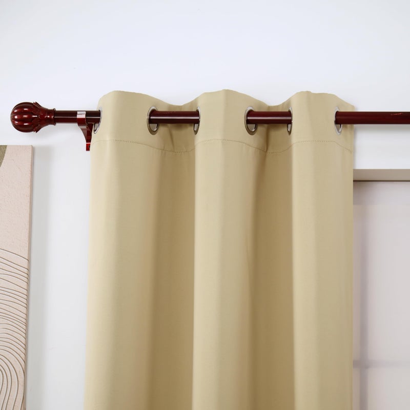 INLINAS Blackout Curtains for Bedroom  Thermal Insulated  Noise Reduction  Energy Saving Set of 2 Panels  Off White  52W x 63L Inch - Image 2