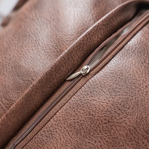 Neelvin Faux Leather Decorative Throw Pillow Covers Modern Solid 12x20 inch Set of 2 Pillowcase Cushion Case for Bed Sofa Couch - Image 5
