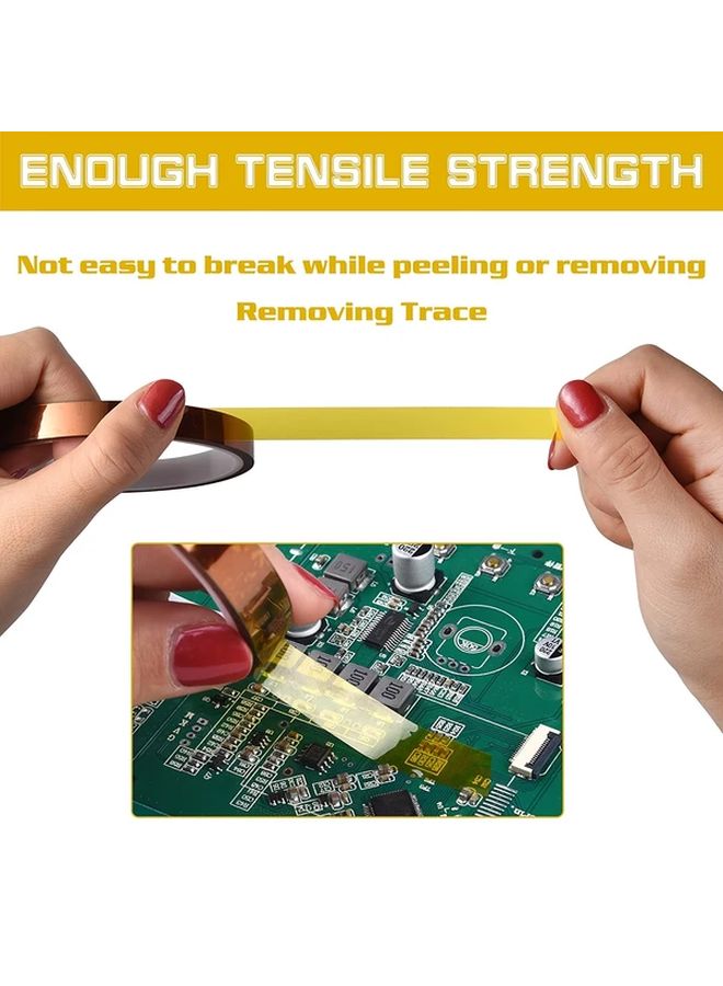 6 أحجام شريط بولي أميد مقاوم للحرارة العالية 10 متر لكل منها للوحة الدوائر المطبوعة PCB - Image 3