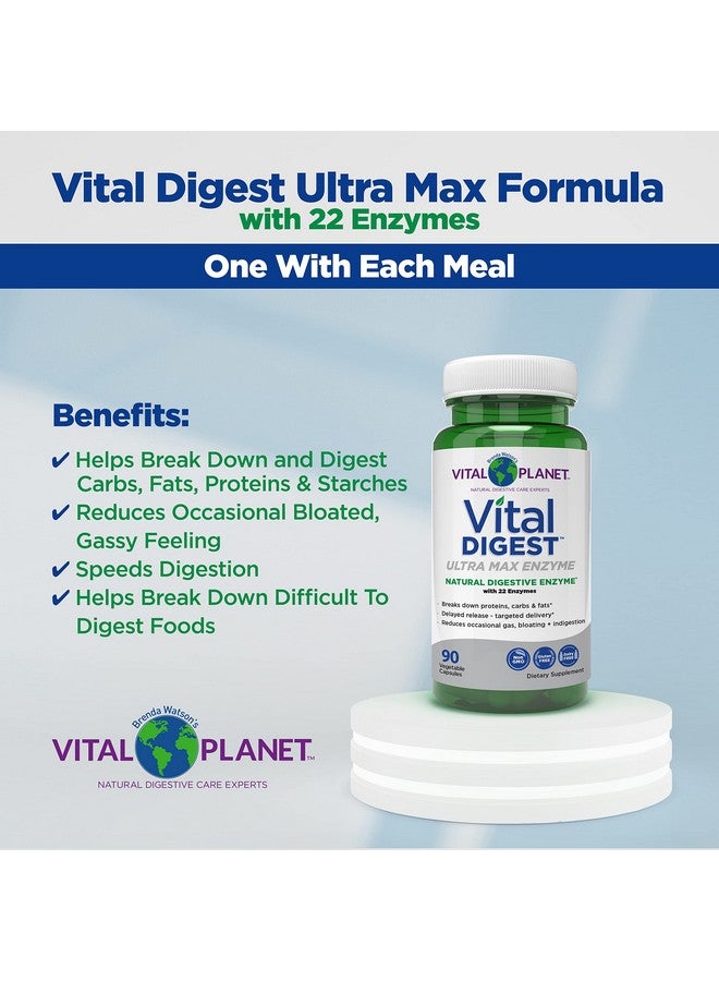 Vital Planet Vital Digest Natural Digestive Enzyme Supports The Breakdown Of Proteins Fats And Carbohydrates And Reduces Occasional Gas Bloating And Indigestion 90 Capsules - Image 5