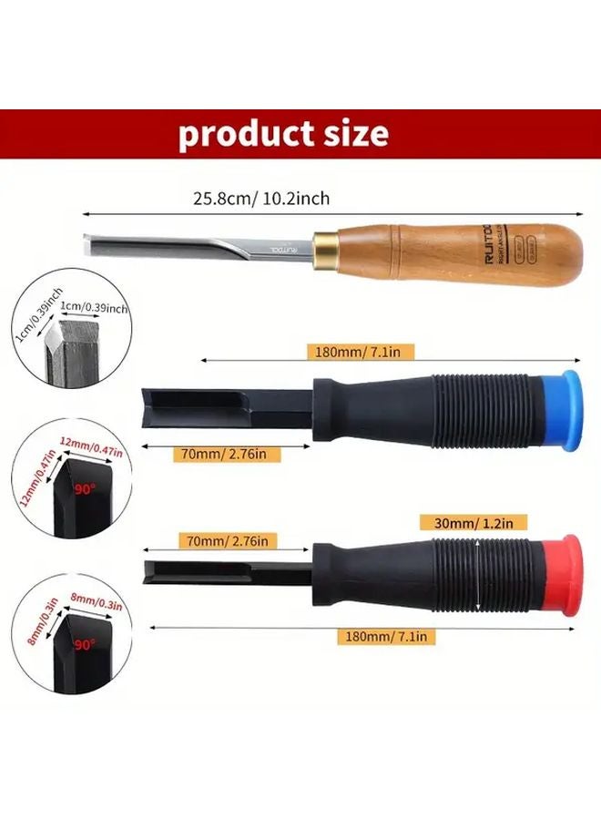 Red Corner Chisel 90 Degree Right Angle Professional Woodworking Tool Adjustable Durable - Image 3