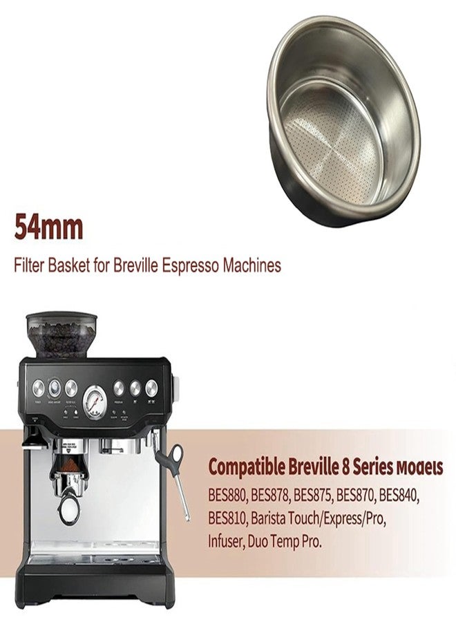 Brewvana 54mm Portafilter Filter Basket for Breville Espresso Machines, Fits 18-22g Breville Sage Espresso machines Express,Bambino,Bambino Plus BES450,BES880,BES810BSS,BES860XL,BES870XL,BES878 - Image 4