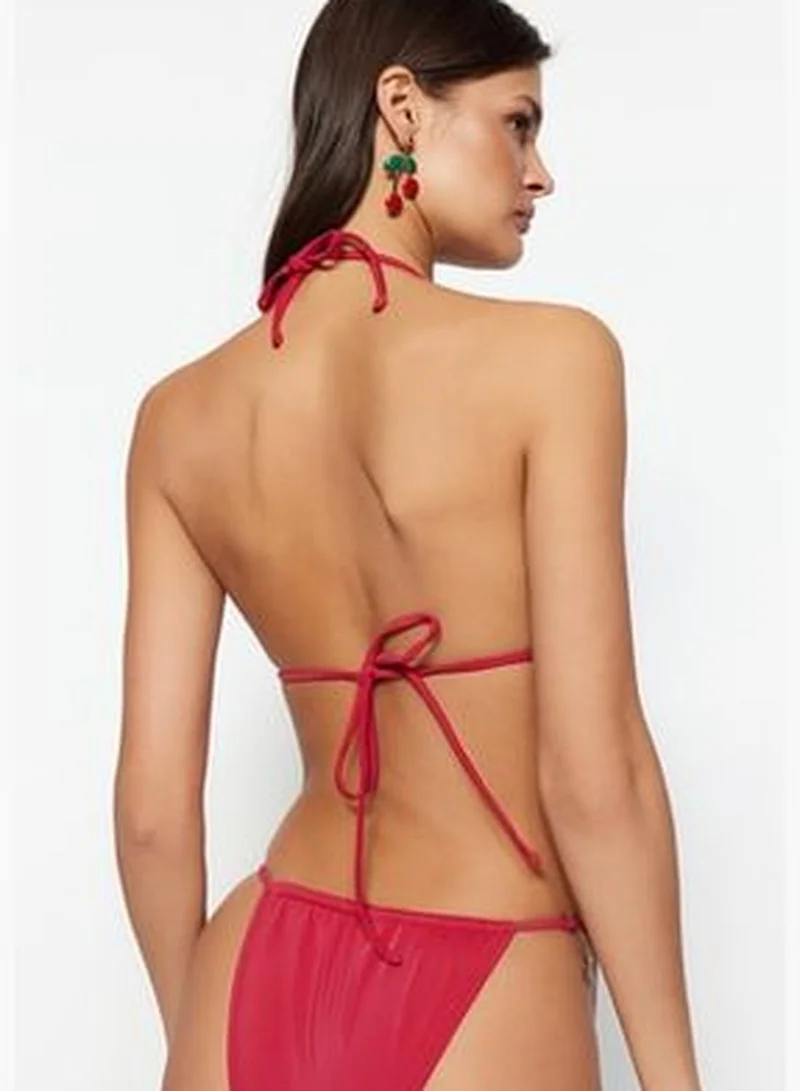 trendyol Fuchsia Triangle Accessorized Bikini Tops TBESS23BU00045