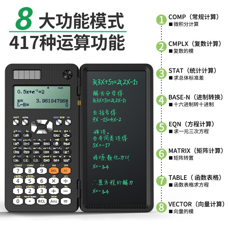 Newyes Scientific Calculator Multifunctional Algorithm With Handwriting Tablet College Student Accounting Cpa Exam Function - Image 5