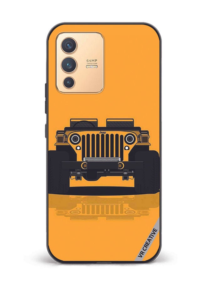 VR CREATIVE Protective Case Cover For Vivo V23 5G Jeep Design Multicolour - Image 1