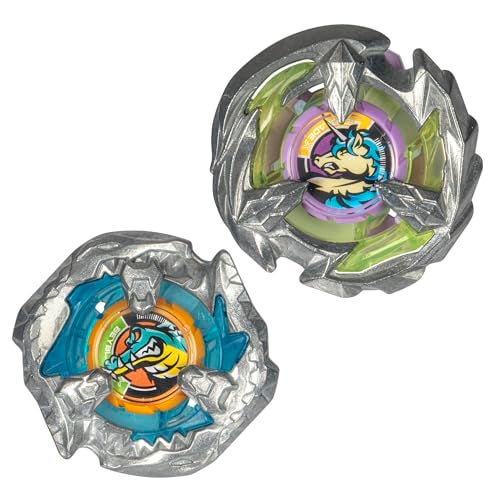 BeyBlade باي بليد إكس باك دوال من بايت كروك 3-60LF و ستينغ يونيكورن 4-60P مع 2 قمة دوارة في اتجاه اليمين؛ ألعاب قمة القتال للأولاد والبنات بعمر 8 سنوات - Image 2