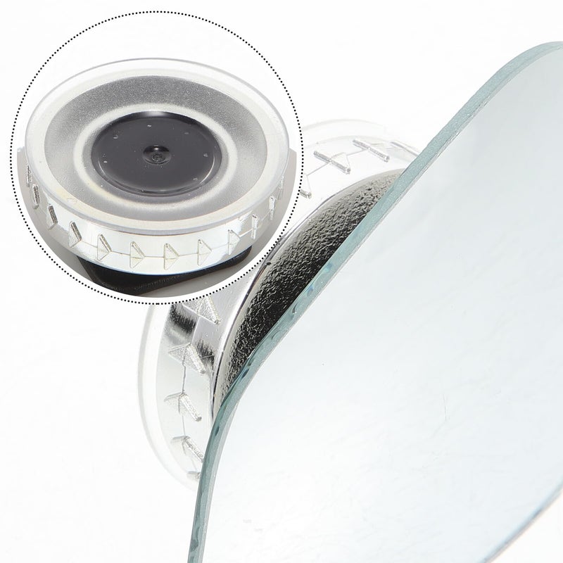 Suction Cup Car Blind Spot Mirrors 2PCS Silver Round Auxiliary Rearview Side Mirrors - Image 4