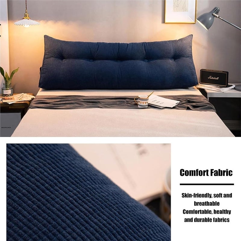 Triangular Headboard Pillow,Large Headboard Pillow Queen Reading Wedge Pillow Solid Color Bed Cushion Queen Cushion Headboard Backrest Wedge Pillow Neck and Lumbar,(B,100x50x20cm) - Image 4