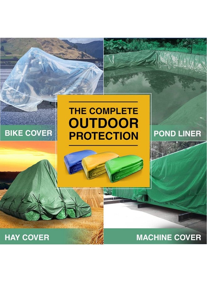 TUFFPAULIN TUFFPAULIN Plastic 15Ft X 15Ft 120 Gsm Green Tarpaulin Tirpal Tadpatri Tharpai Thadika, Extra Strong, Reinforced Eyelets, Uv Resistant, 100% Waterproof Virgin, 6 Layer Mlcl 3D Rib Technology-1 No.  - Image 4