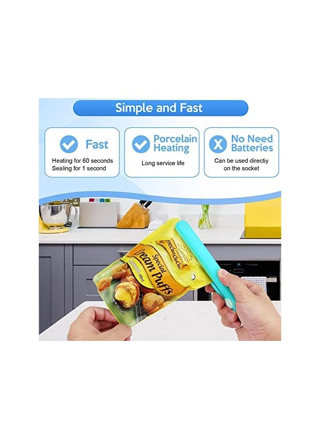 NObranded - Portable Food Bag Heat Sealer Machine, (Blue-01) - Image 1
