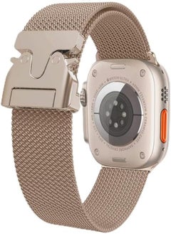 Next Next Store Premium Titanium Milanese Loop Watch Band Compatible with iWatch Series 1/2/3/4/5/6/7/8/9/10/Ultra/Ultra2 Size 42/44/46/49 - Adjustable Magnetic Strap, Luxury Design, Unmatched Durability 