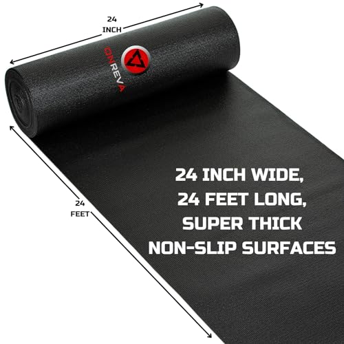 ONREVA Tool Box Liner 24 inch Wide x 24 Ft Large, Toolbox Drawer Liners, Heavy Duty Shelf Rubber Mat, Non Slip Pad Organizer for Rolling Tool Chest Drawers, Cabinet, Workbench, Black - Image 3
