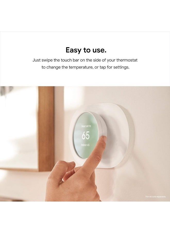 Nest - Google Nest Thermostat - Smart Thermostat for Home - Programmable Wifi Thermostat - Sand - Image 1