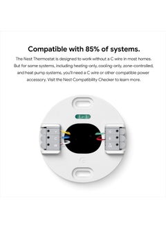 Nest Google Nest Thermostat - Smart Thermostat for Home - Programmable Wifi Thermostat - Sand  - Image 3