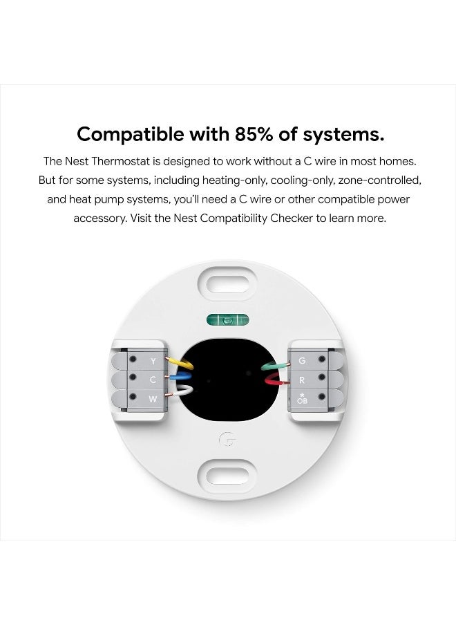 Nest - Google Nest Thermostat - Smart Thermostat for Home - Programmable Wifi Thermostat - Sand - Image 1