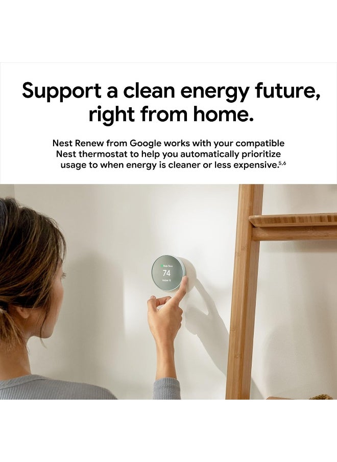 Nest - Google Nest Thermostat - Smart Thermostat for Home - Programmable Wifi Thermostat - Sand - Image 1