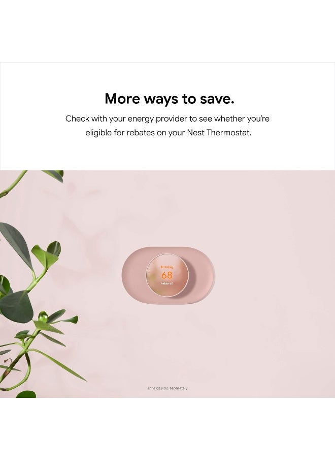 Nest - Google Nest Thermostat - Smart Thermostat for Home - Programmable Wifi Thermostat - Sand - Image 1