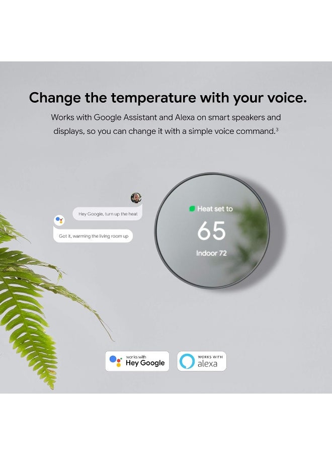 Nest - Google Nest Thermostat - Smart Thermostat for Home - Programmable Wifi Thermostat - Sand - Image 1