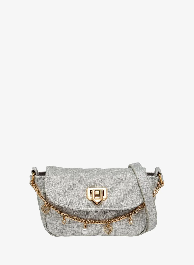 Celeste Charm Embellished Crossbody Bag with Adjustable Strap Ramadan Collection