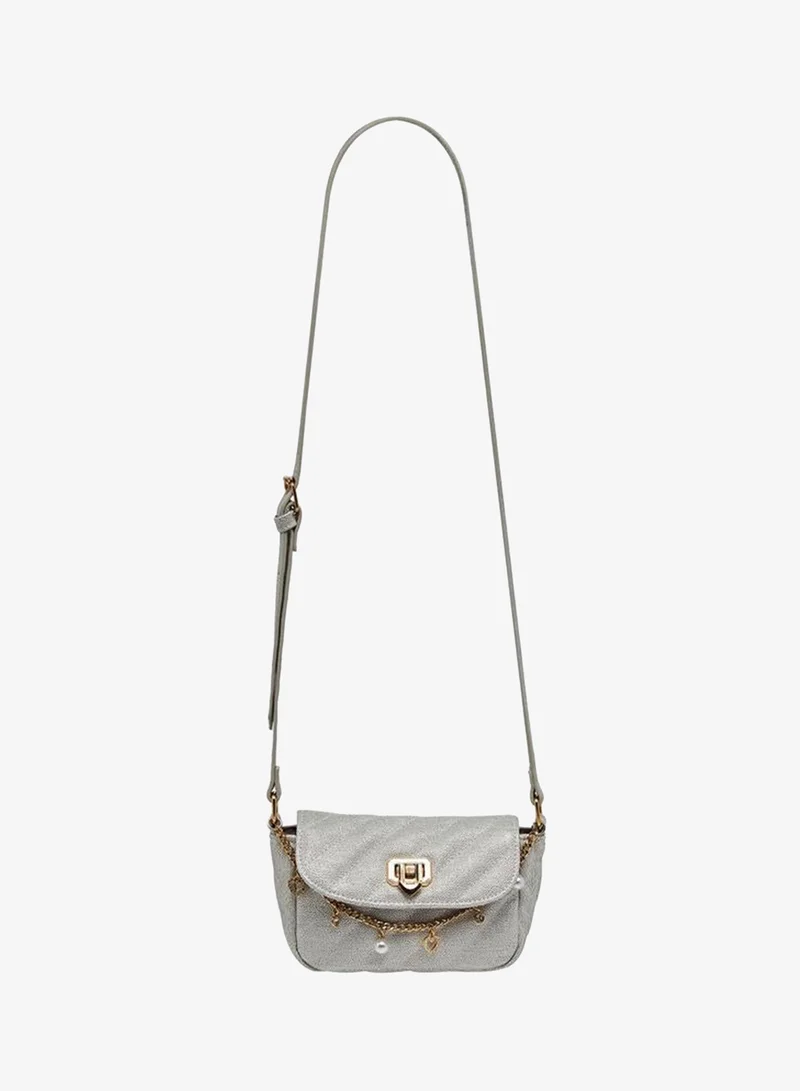 Celeste Charm Embellished Crossbody Bag with Adjustable Strap Ramadan Collection