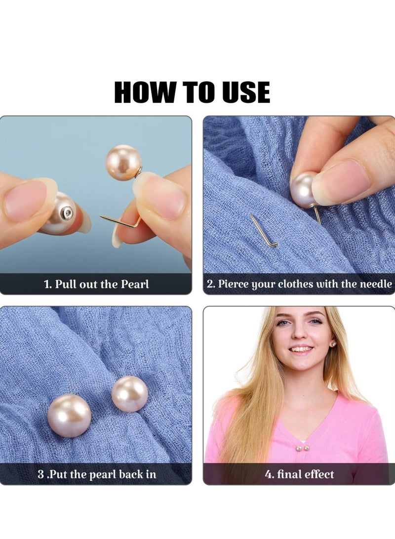 أوزيغالور 6 قطع دبابيس دبابيس بروش لؤلؤ صناعي، 2 أنماط، للسترة/شال نسائي، ديكور حفلات الزفاف - Image 2