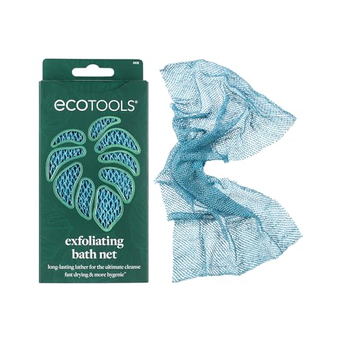 EcoTools Exfoliating Bath Net, Inspired By African Bath Net Sponge, Exfoliates & Cleanses Whole Body, Flexible & Reusable, Eco-Friendly Body Scrubber, Vegan & Cruelty-Free, 1 Count - Image 1